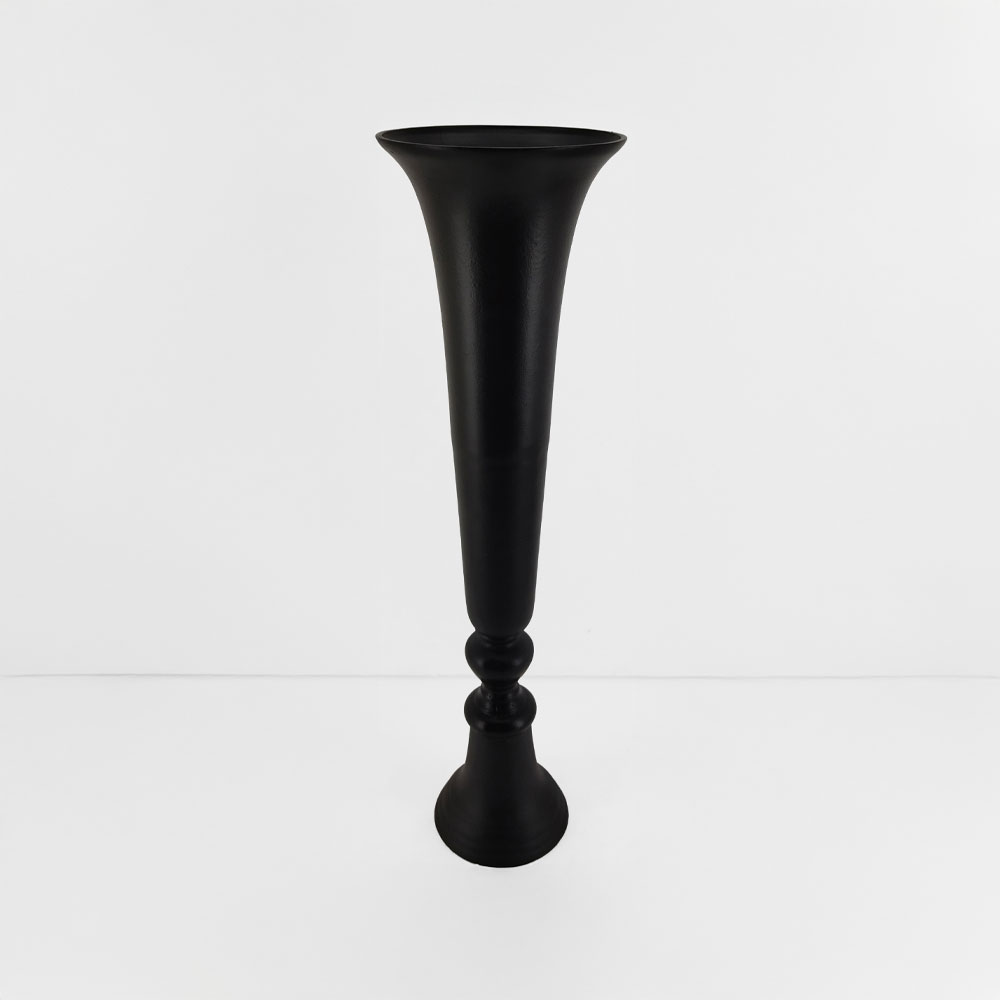FLORES ΒΑΖΟ 20x20x71cm ΑΛΟΥΜΙΝΙΟ ΜΑΥΡΟ
