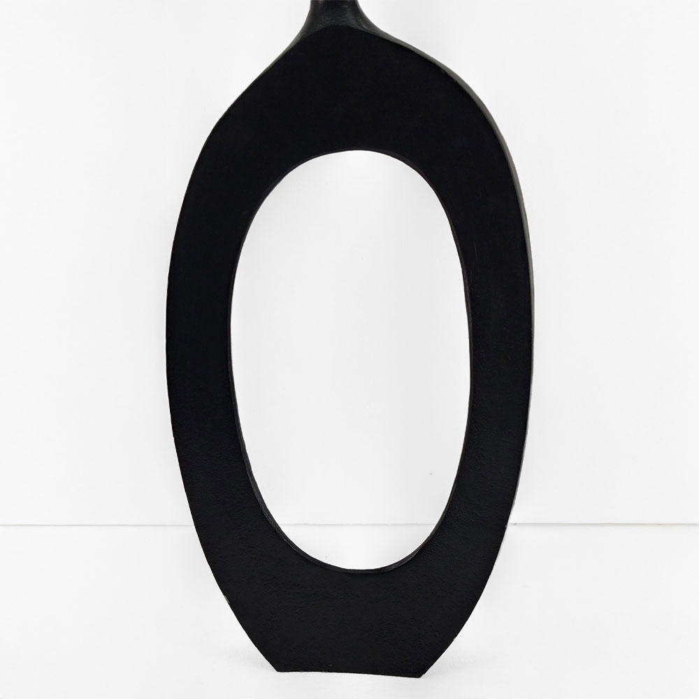 ABSTRACT ΒΑΖΟ 28x5x61cm ΑΛΟΥΜΙΝΙΟ ΜΑΥΡΟ