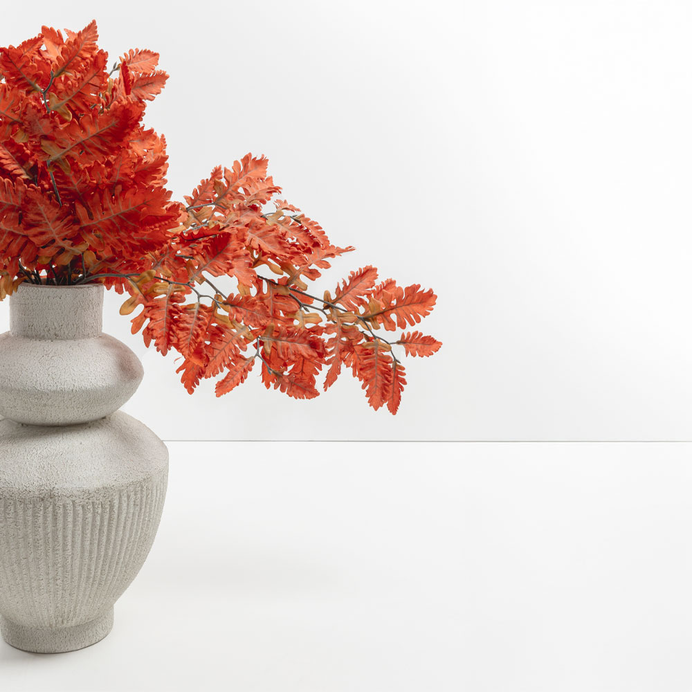 CINERARIA ΚΛΑΔΙ ΤΕΧΝΗΤΟ 70cm POLYESTER TERRACOTTA