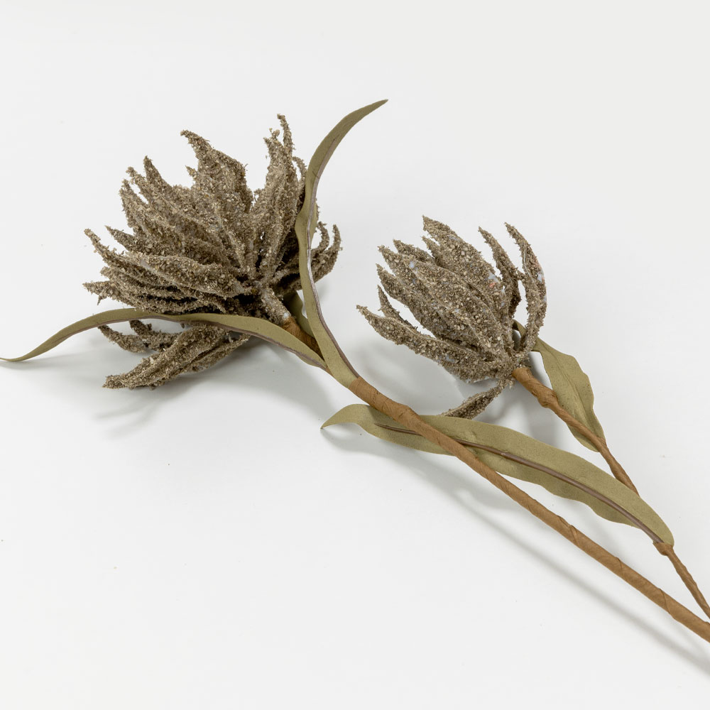 AROMA BLOSSOMS ΛΟΥΛΟΥΔΙ ΤΕΧΝΗΤΟ 57cm FOAM ΚΑΦΕ ΠΡΑΣΙΝΟ PVC