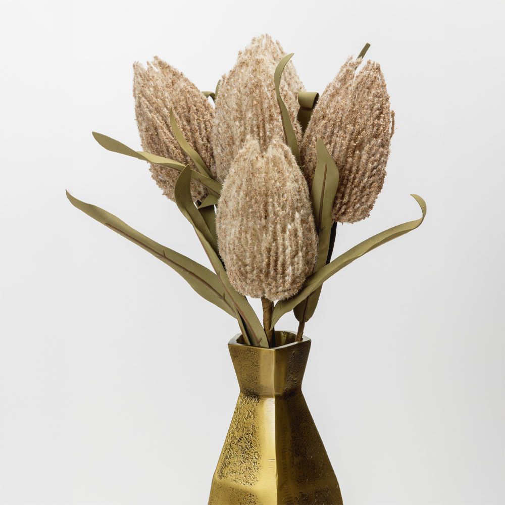 AROMA BLOSSOMS ΛΟΥΛΟΥΔΙ ΤΕΧΝΗΤΟ 63cm FOAM ΚΑΦΕ ΠΡΑΣΙΝΟ PVC