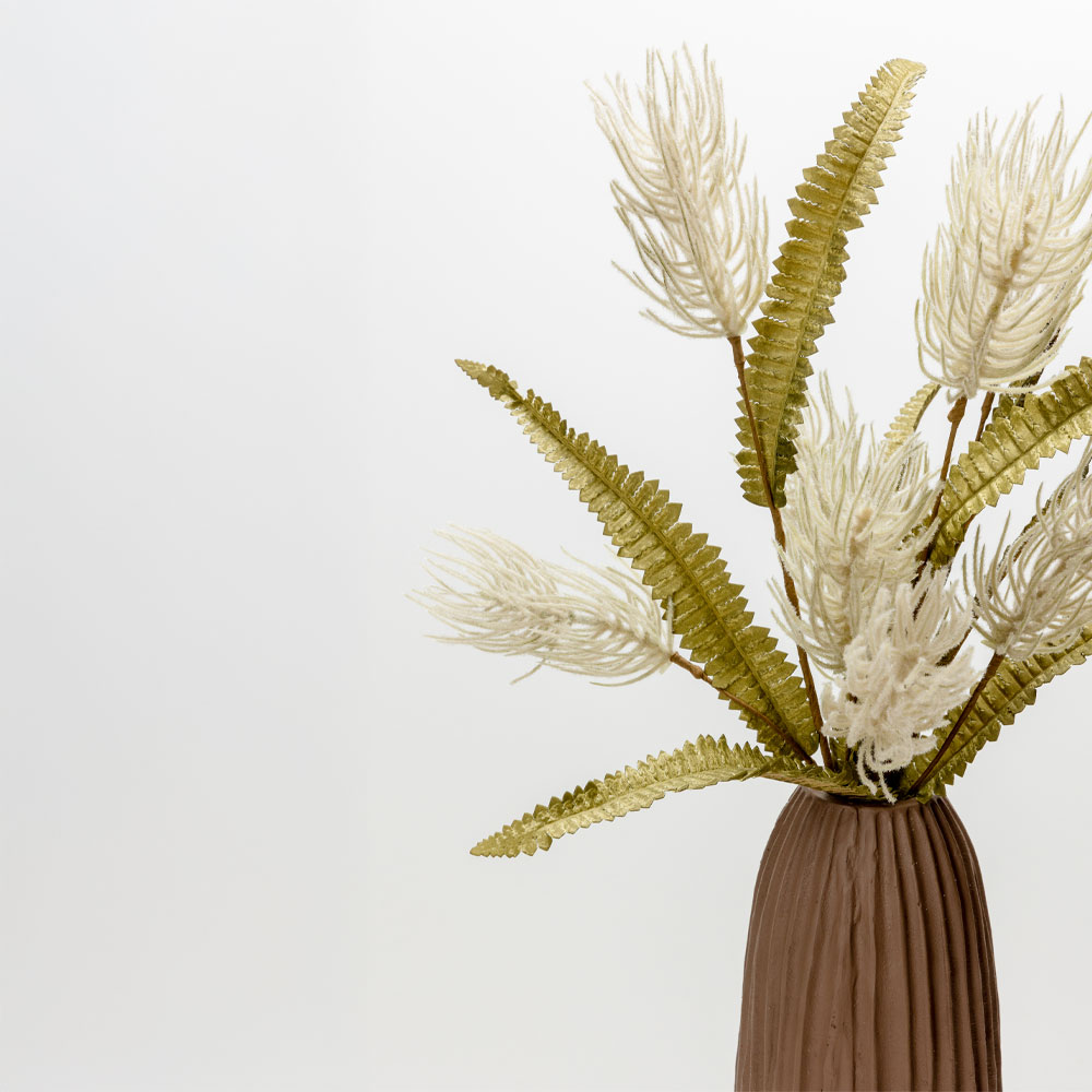 AROMA DELIGHTS ΛΟΥΛΟΥΔΙ ΤΕΧΝΗΤΟ 83cm FOAM ΚΡΕΜ ΠΡΑΣΙΝΟ PVC