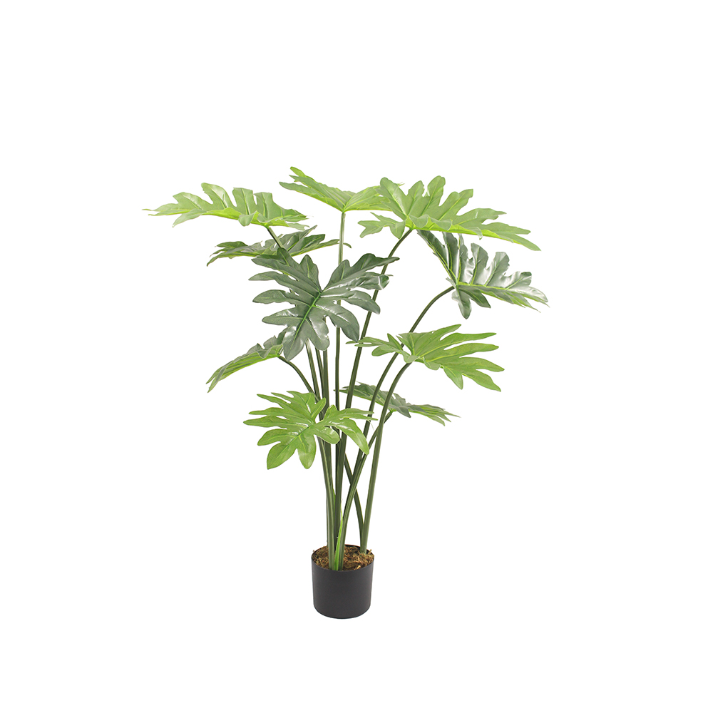 PHILODENDRON ΔΕΝΤΡΟ ΤΕΧΝΗΤΟ ΣΕ ΓΛΑΣΤΡΑ 130cm PEVA ΠΡΑΣΙΝΟ
