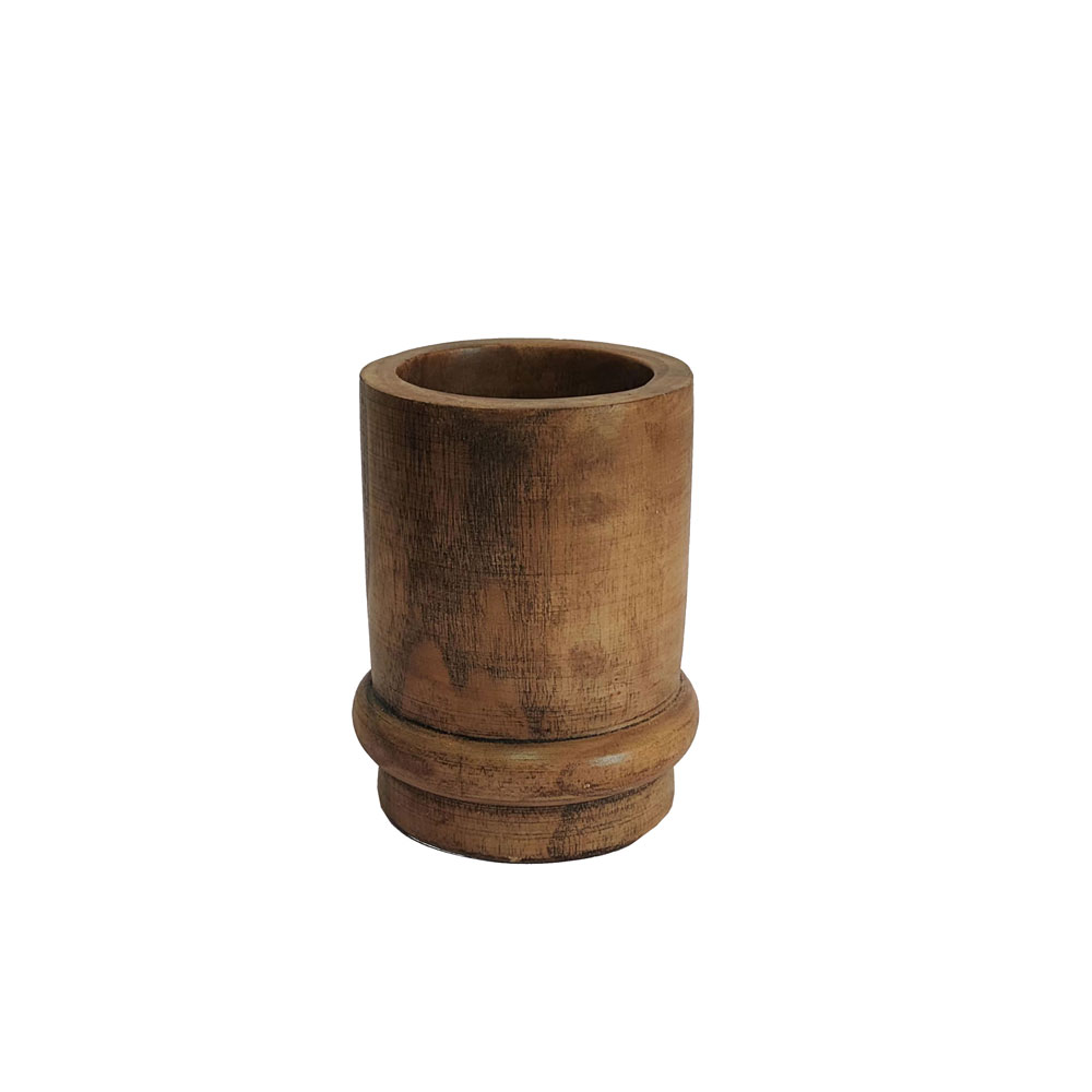CEDAR ΒΑΖΟ 15x15x18cm ΞΥΛΟ ΚΑΦΕ