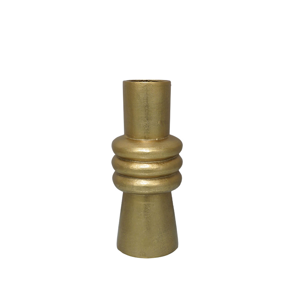 ARTIOM ΒΑΖΟ 14x14x33cm ΑΛΟΥΜΙΝΙΟ ΧΡΥΣΟ
