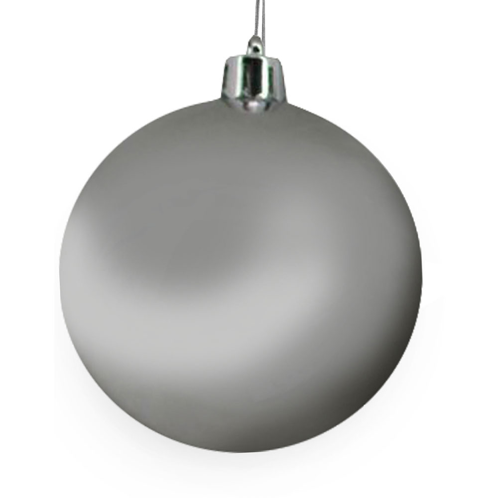 SILVER ΧΡΙΣΤΟΥΓΕΝΝΙΑΤΙΚΗ ΜΠΑΛΑ 25x25x25cm ΠΛΑΣΤΙΚΟ ΑΣΗΜΙ