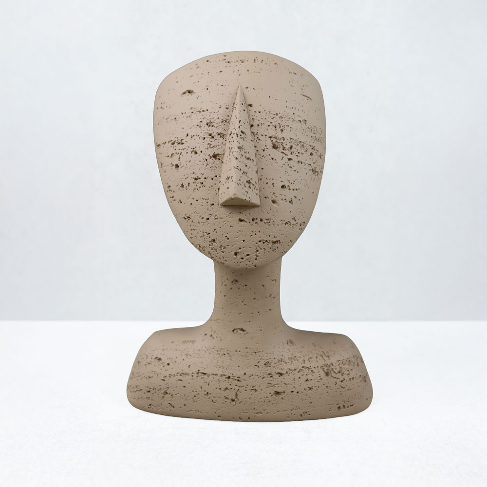 AURA I ΔΙΑΚΟΣΜΗΤΙΚΟ ΠΡΟΣΩΠΟ 19x14x26cm RESIN ΚΑΦΕ ΑΝΟΙΧΤΟ
