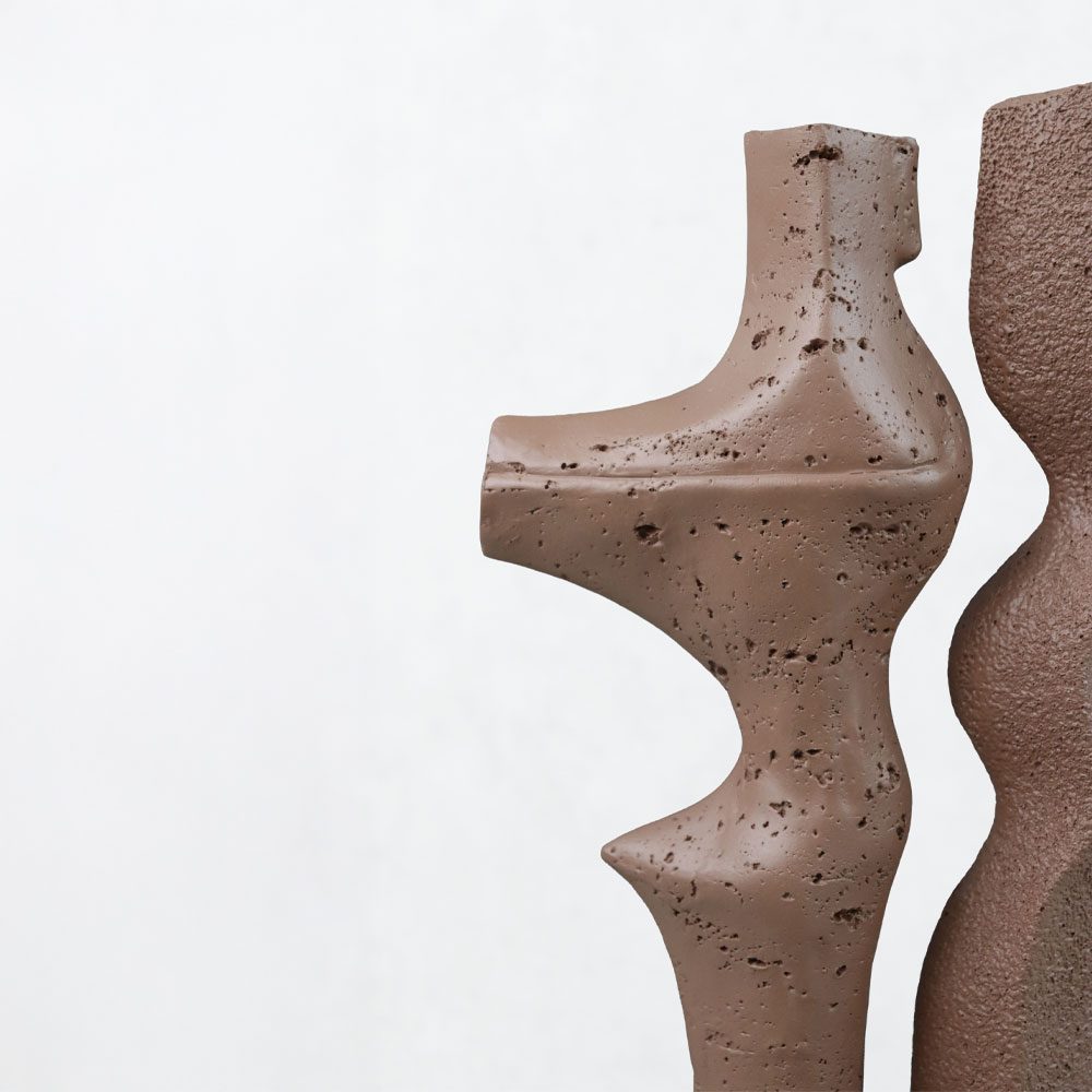 DUET I ΔΙΑΚΟΣΜΗΤΙΚΟ 16x9x32cm RESIN ΚΑΦΕ