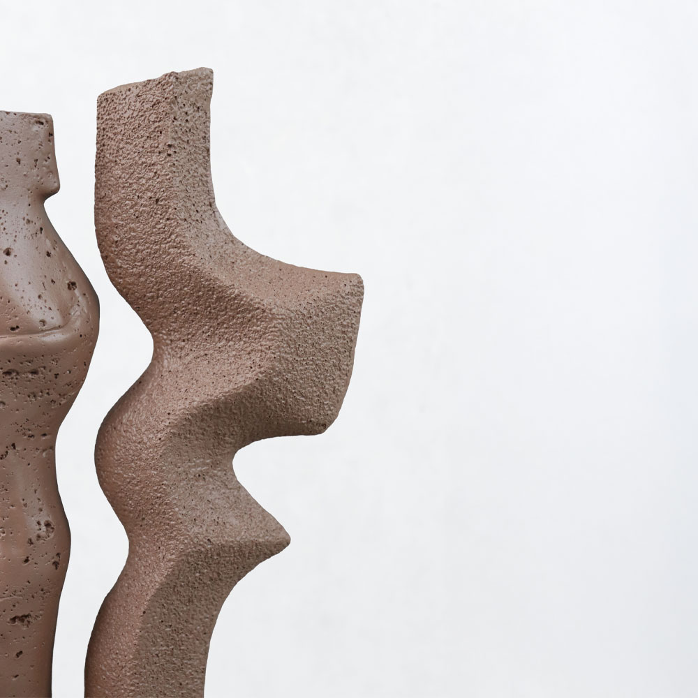 DUET I ΔΙΑΚΟΣΜΗΤΙΚΟ 16x9x32cm RESIN ΚΑΦΕ