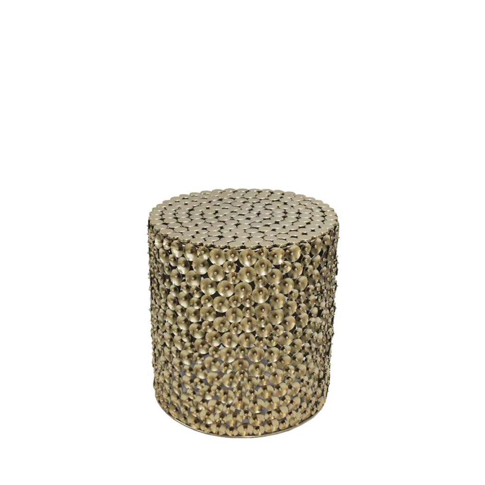 POPPY COFFEE TABLE SET 2ΤΕΜ ΧΡΥΣΟ ANTIQUE 44x44x46.5cm