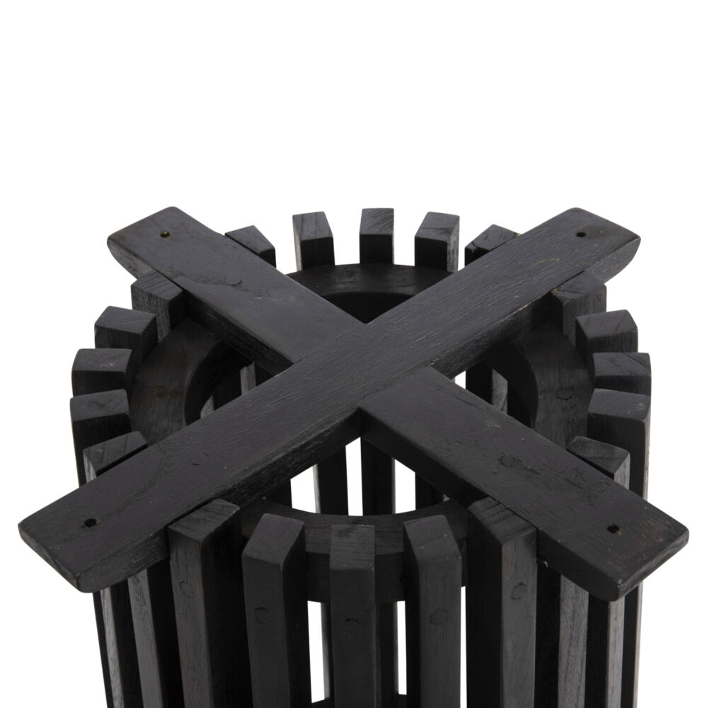 ΒΑΣΗ BAR STAND ΕΣΩΤ.ΧΩΡΟΥ ΜΕΣ.ΥΨΟΥΣ ΣΤΡΟΓΓΥΛΗ FB99857.12 MINDI ΞΥΛΟ ΣΕ ΜΑΥΡΟ Φ40x90Υεκ.