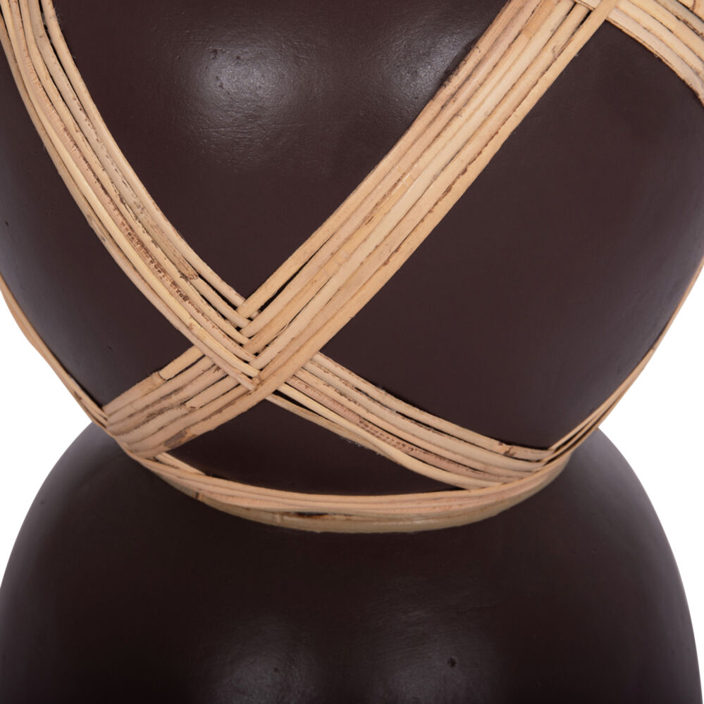 ΔΙΑΚΟΣΜΗΤΙΚΟ ΒΑΖΟ ΔΑΠΕΔΟΥ FB94672.07L TERRACOTTA ΣΟΚΟΛΑΤΙ-RATTAN Φ32x62.5Υεκ