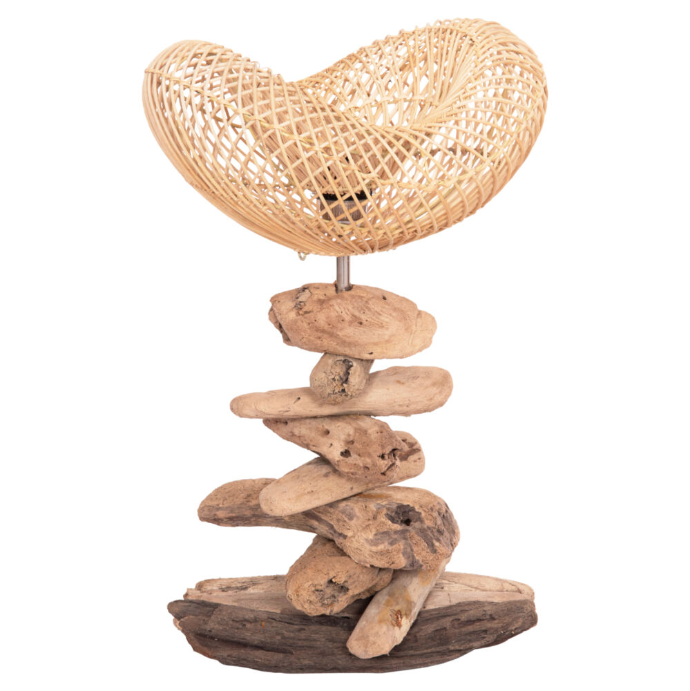 ΕΠΙΤΡΑΠΕΖΙΟ ΔΙΑΚΟΣΜΗΤΙΚΟ ΦΩΤΙΣΤΙΚΟ FB94431 DRIFTWOOD & RATTAN 32x30x53Υεκ.