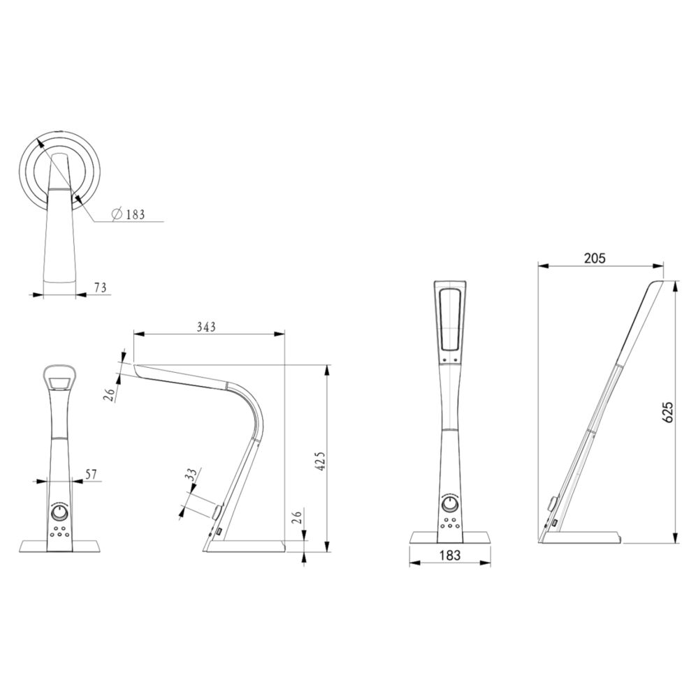 ΦΩΤΙΣΤΙΚΟ ΓΡΑΦΕΙΟΥ LED FB94451.09 ΧΡΥΣΟ-ΛΕΥΚΟ ΧΡΩΜΑ 34,3x18,3x42,5Υεκ.