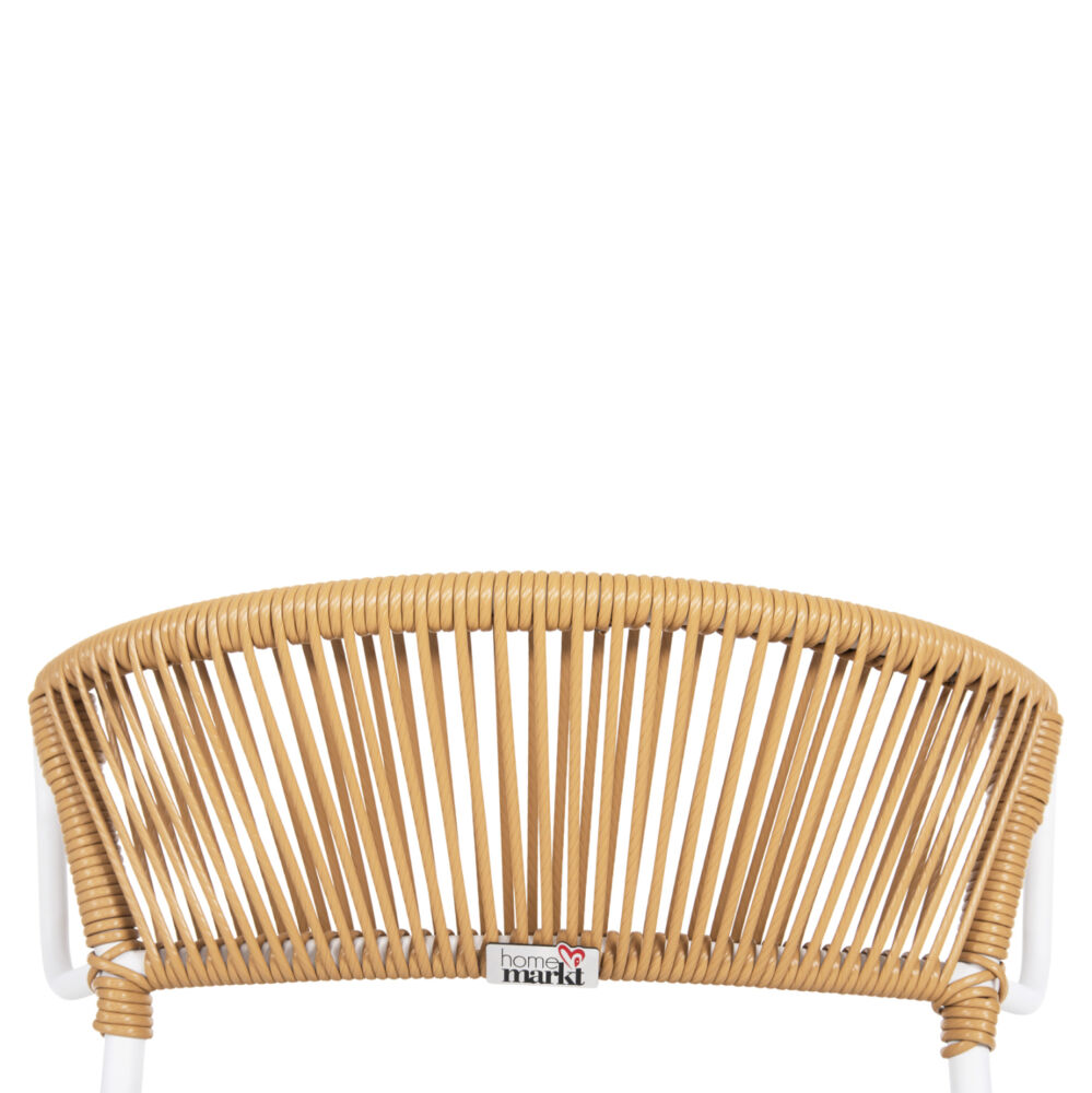 ΚΑΡΕΚΛΑ FB96053.01 ΜΕΤΑΛΛO ΛΕΥΚΟ KAI ΣΥΝΘ. RATTAN ΣΕ ΦΥΣΙΚΟ 54x62x80Υεκ