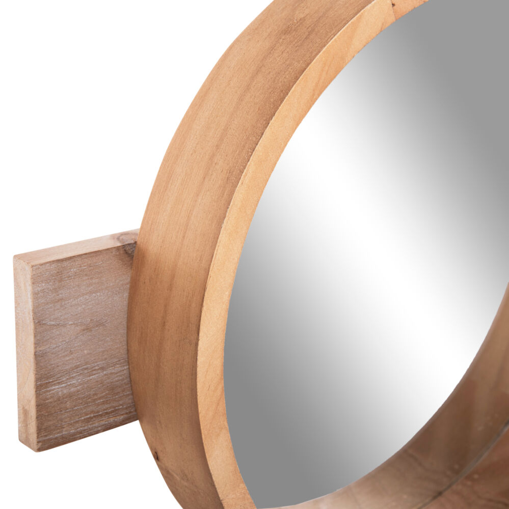 ΚΑΘΡΕΠΤΗΣ ΤΟΙΧΟΥ ΣΤΡΟΓΓΥΛΟΣ FB94222 FIR WOOD&MDF-BLACK METAL 80x6,5x30,5Υεκ.
