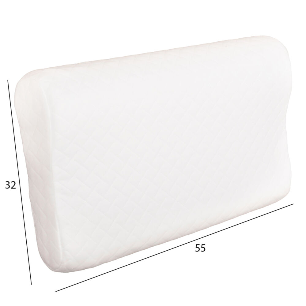 ΜΑΞΙΛΑΡΙ ΥΠΝΟΥ FB9673 MEMORY FOAM-ΛΕΥΚΟ ΥΦΑΣΜΑ 55x32Υεκ