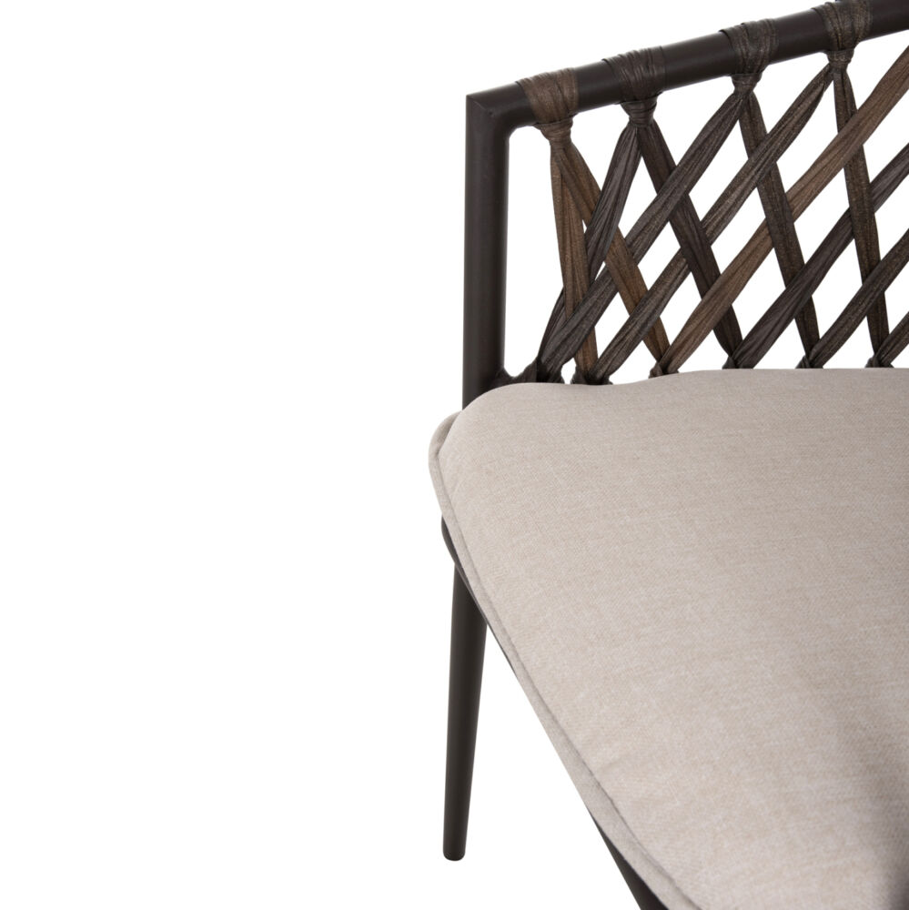 ΠΟΛΥΘΡΟΝΑ ΑΛΟΥΜΙΝΙΟΥ FB96080 ΚΑΦΕ-ΣΥΝΘ.RATTAN ΚΑΦΕ-ΜΠΕΖ ΜΑΞΙΛΑΡΙΑ 58,5x67x86Υεκ
