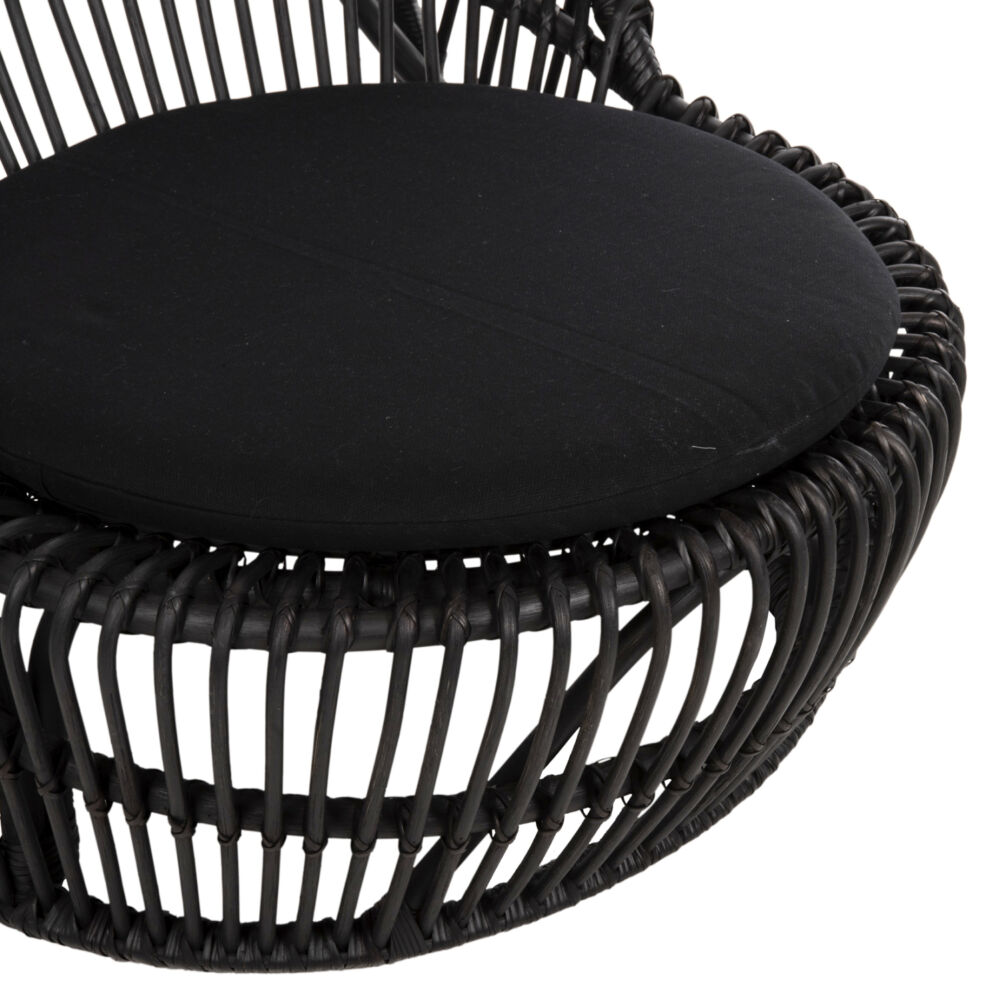 ΠΟΛΥΘΡΟΝΑ FB9840.03 ΦΥΣΙΚΟ RATTAN ΜΕ ΜΑΞΙΛΑΡΙ-ΜΑΥΡΟ 80x97x85Υεκ.