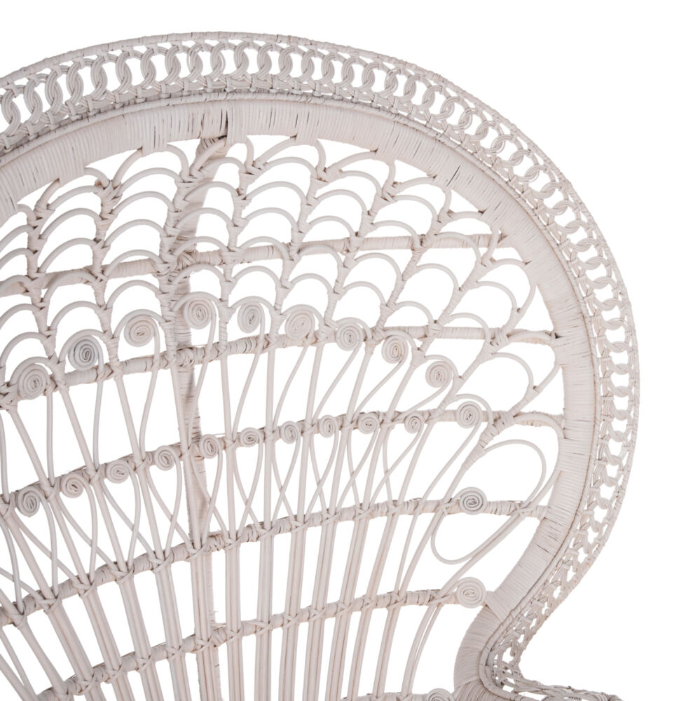 ΠΟΛΥΘΡΟΝΑ FB99342.02 RATTAN ΣΕ ΛΕΥΚΟ-ΜΑΞΙΛΑΡΙ ΛΕΥΚΟ 114x72x150Yεκ.