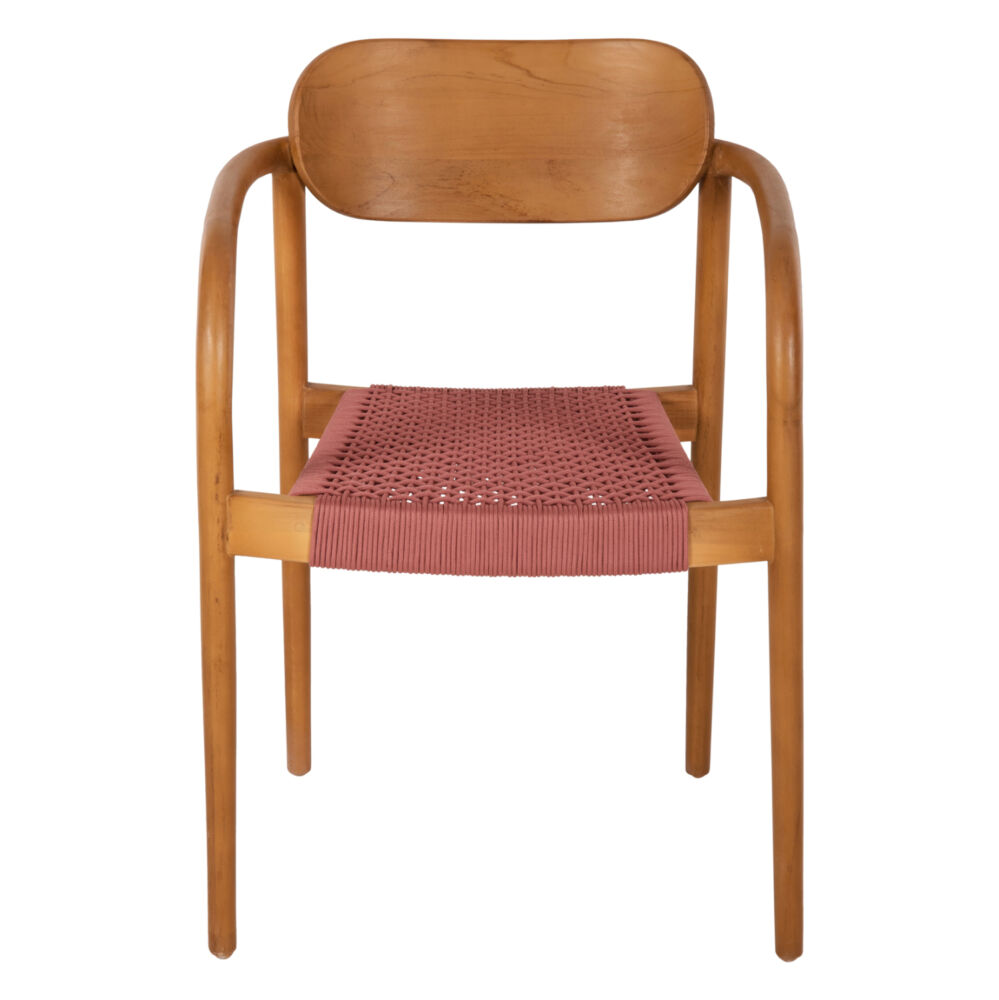 ΠΟΛΥΘΡΟΝΑ FB99636.06 ΞΥΛΟ TEAK ΦΥΣΙΚΟ & ΡΟΖ ΣΧΟΙΝΙ 55x54x80Yεκ.