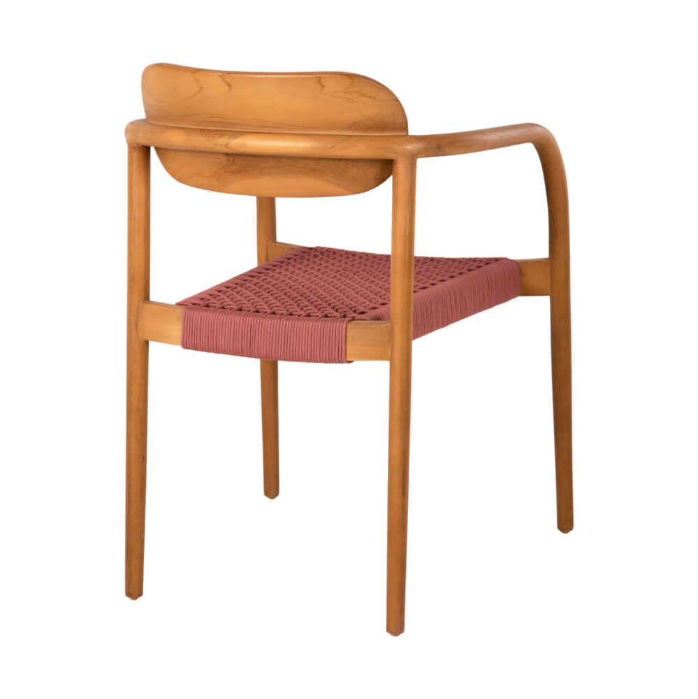 ΠΟΛΥΘΡΟΝΑ FB99636.06 ΞΥΛΟ TEAK ΦΥΣΙΚΟ & ΡΟΖ ΣΧΟΙΝΙ 55x54x80Yεκ.