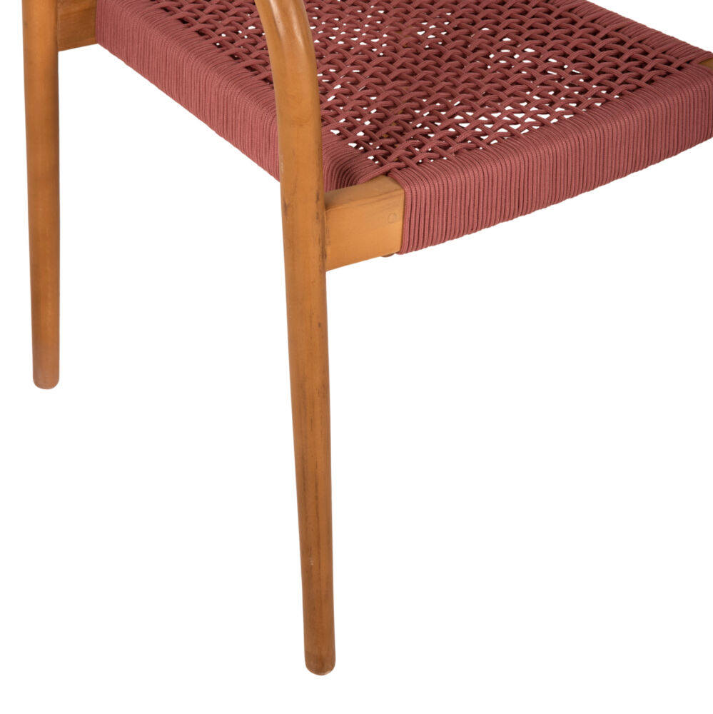 ΠΟΛΥΘΡΟΝΑ FB99636.06 ΞΥΛΟ TEAK ΦΥΣΙΚΟ & ΡΟΖ ΣΧΟΙΝΙ 55x54x80Yεκ.