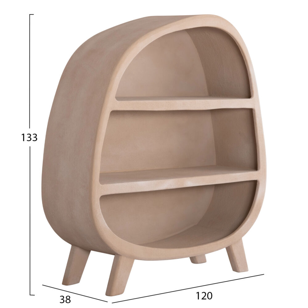 ΡΑΦΙΕΡΑ FB918060.02 MDF ΣΕ ΚΑΦΕ ΧΡΩΜΑ 120x38x133Υεκ.