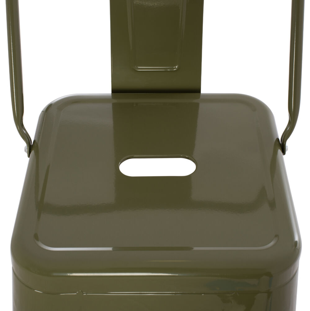 ΣΚΑΜΠΟ BAR ME ΠΛΑΤΗ ΜΕΤΑΛΛΙΚΟ FB98643.43 DARK OLIVE GREEN 42x42x100Υεκ.