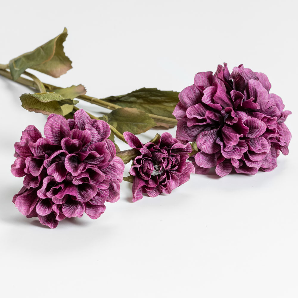 ZINNIA ΛΟΥΛΟΥΔΙ ΤΕΧΝΗΤΟ 52cm POLYESTER ΜΩΒ ΠΡΑΣΙΝΟ