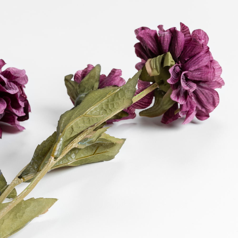 ZINNIA ΛΟΥΛΟΥΔΙ ΤΕΧΝΗΤΟ 52cm POLYESTER ΜΩΒ ΠΡΑΣΙΝΟ
