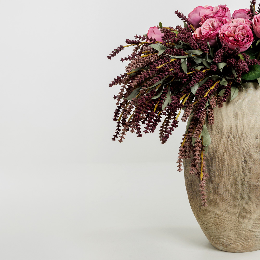 CABBAGE ROSE ΛΟΥΛΟΥΔΙ ΤΕΧΝΗΤΟ 66cm POLYESTER ΡΟΖ ΦΟΥΞΙΑ ΠΡΑΣΙΝΟ