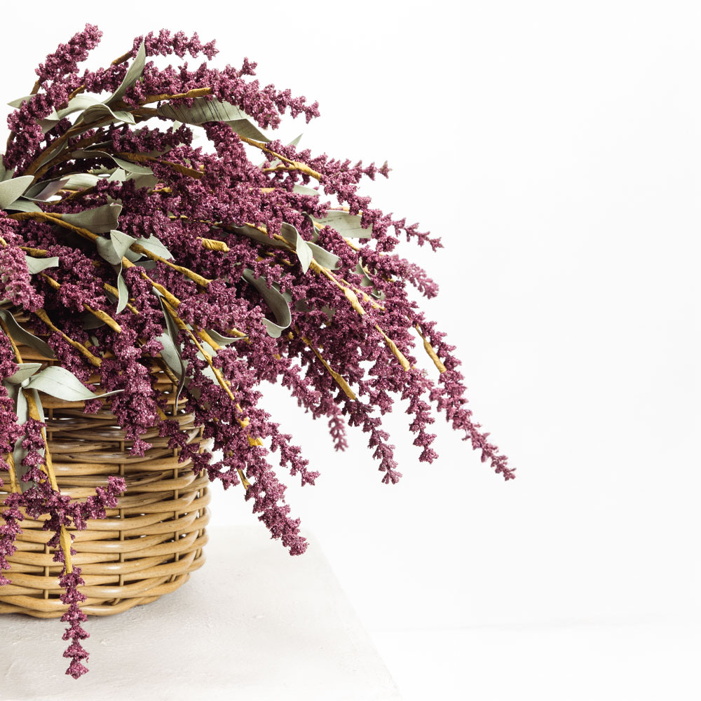 AROMA CHARM ΛΟΥΛΟΥΔΙ ΤΕΧΝΗΤΟ 70cm FOAM ΜΩΒ ΠΡΑΣΙΝΟ PVC