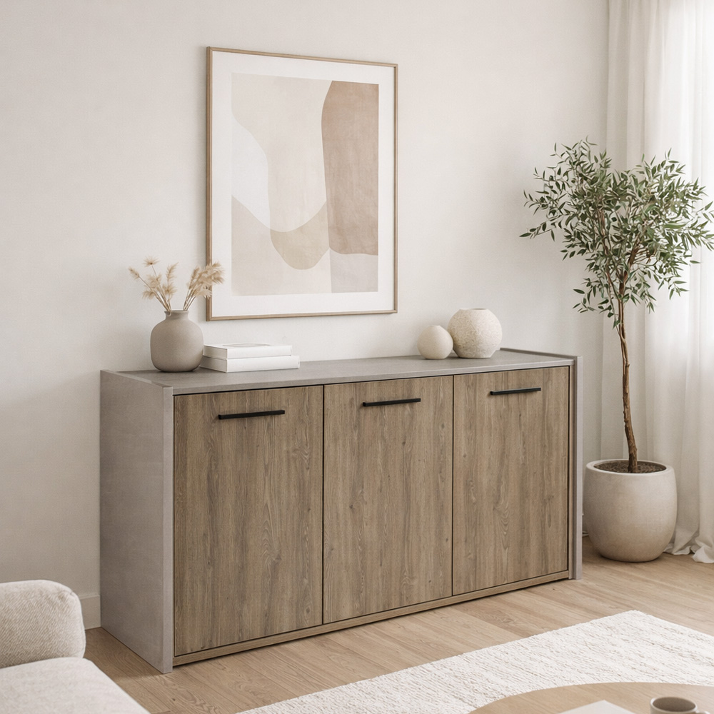 BONDI 2 ΜΠΟΥΦΕΣ SONOMA ΣΚΟΥΡΟ CEMENT 160x45x85cm