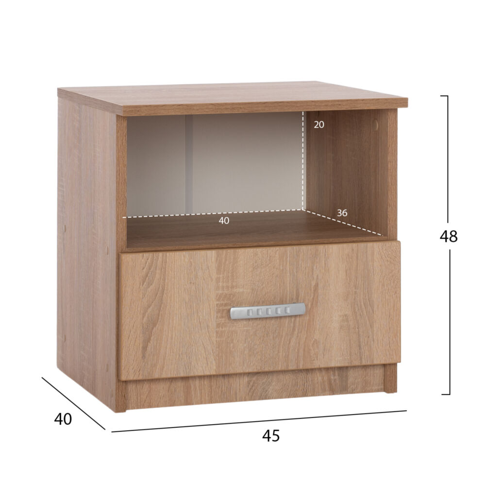ΣΕΤ ΚΡΕΒΑΤΟΚΑΜΑΡΑΣ 5ΤΜΧ FB911758 ΜΕΛΑΜΙΝΗ SONAMA OAK-ΓΙΑ ΣΤΡΩΜΑ 160x200εκ
