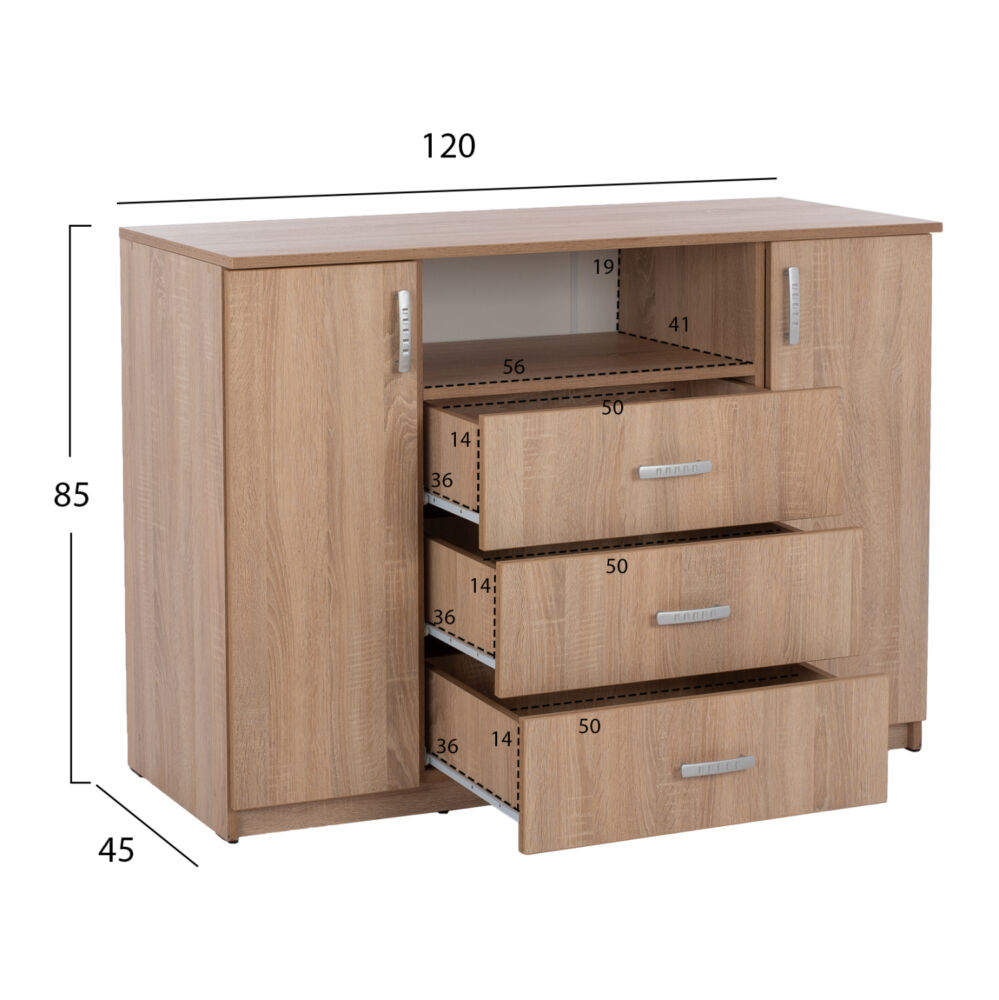 ΣΕΤ ΚΡΕΒΑΤΟΚΑΜΑΡΑΣ 5ΤΜΧ FB911758 ΜΕΛΑΜΙΝΗ SONAMA OAK-ΓΙΑ ΣΤΡΩΜΑ 160x200εκ