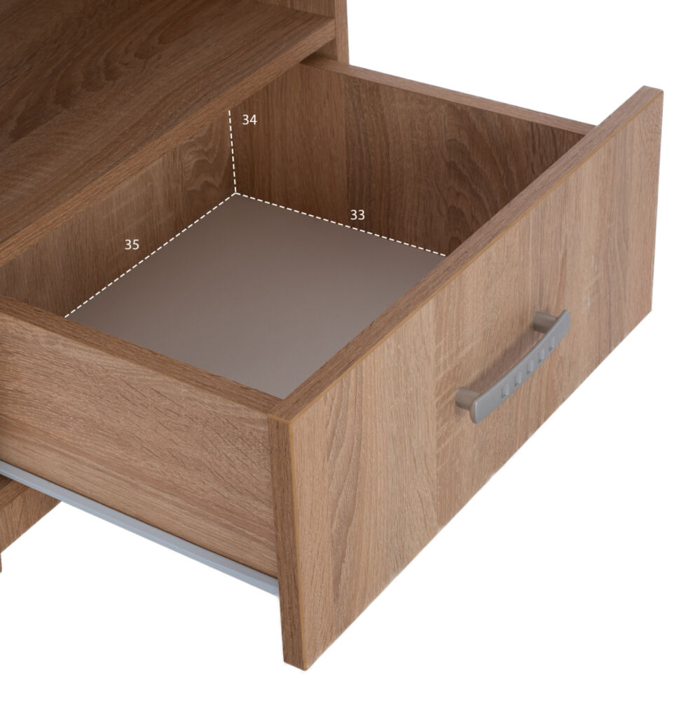 ΣΕΤ ΚΡΕΒΑΤΟΚΑΜΑΡΑΣ 5ΤΜΧ FB911758 ΜΕΛΑΜΙΝΗ SONAMA OAK-ΓΙΑ ΣΤΡΩΜΑ 160x200εκ
