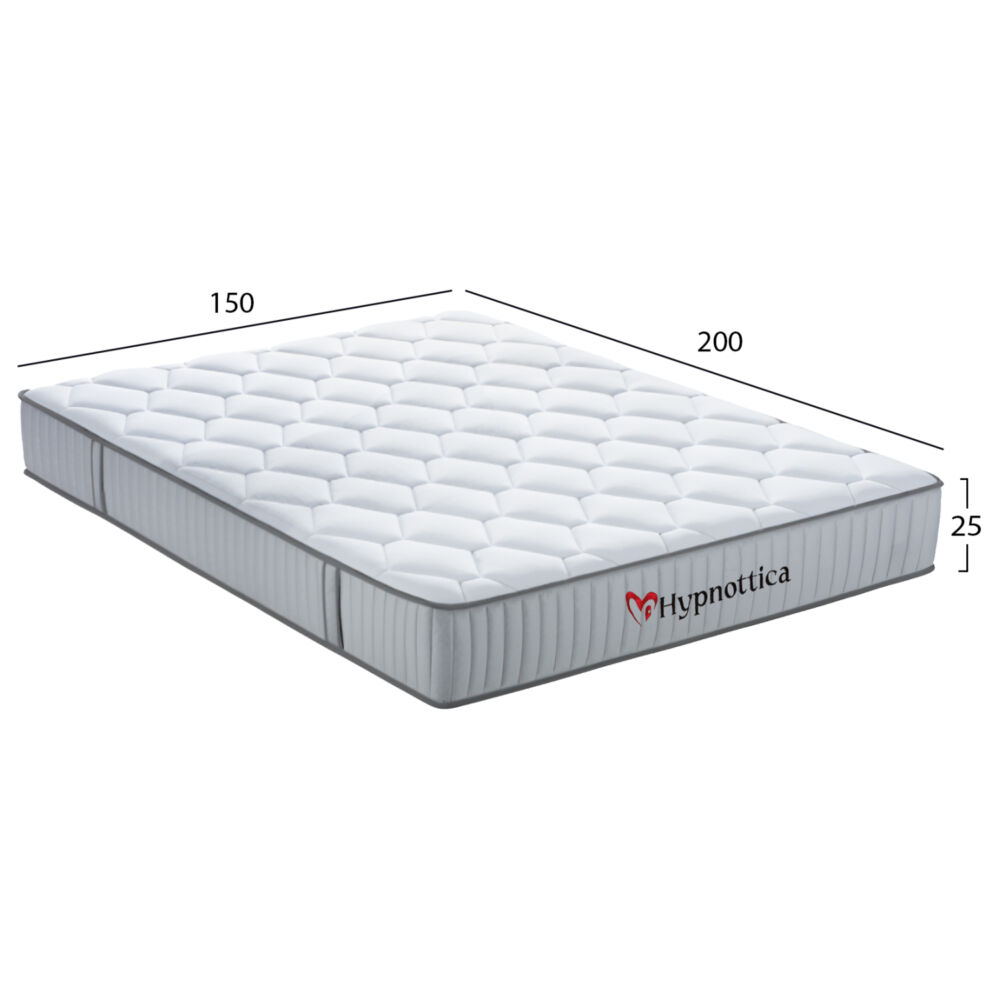 ΣΤΡΩΜΑ ΔΙΠΛΟ FB9748.05 POCKET SPRINGS--ΛΕΥΚΟ 150x200x25Υεκ.