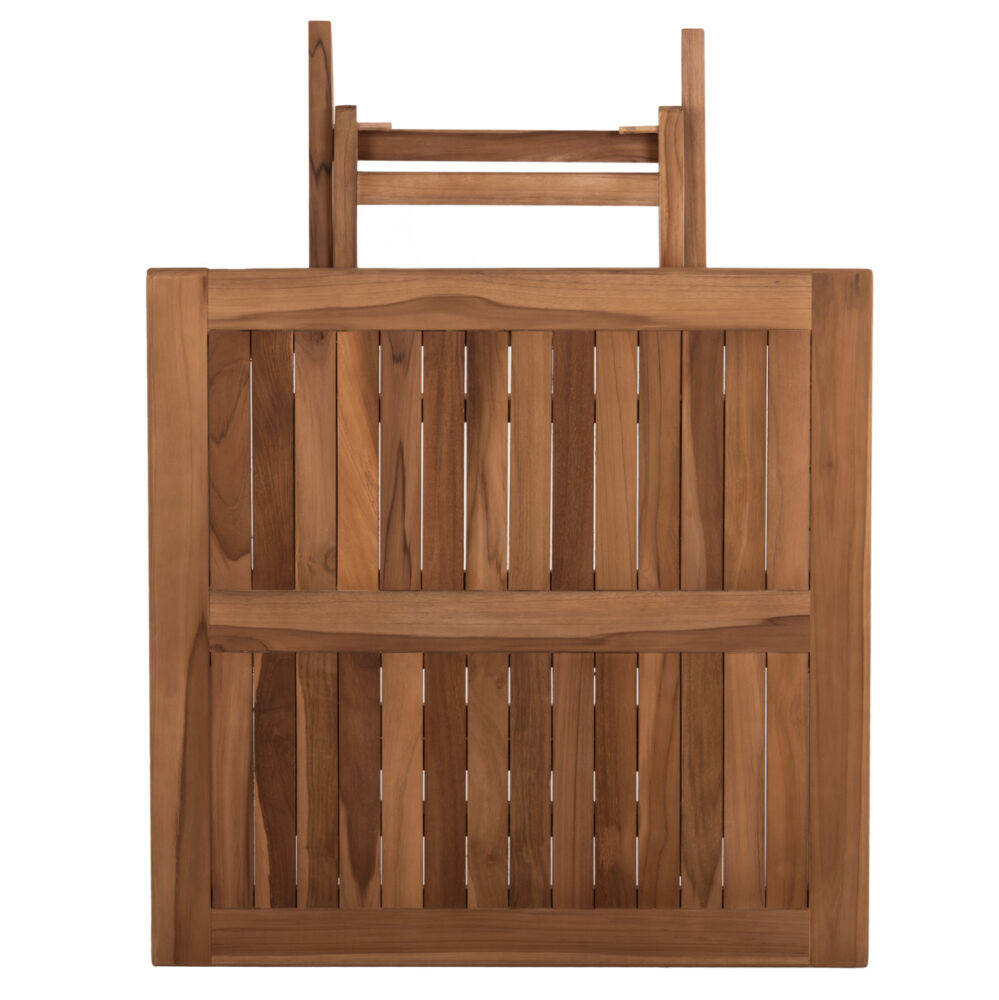 ΤΡΑΠΕΖΙ ΤΕΤΡΑΓΩΝΟ ΠΤΥΣΣΟΜΕΝΟ FB99544 TEAK ΣΕ ΦΥΣΙΚΟ ΧΡΩΜΑ 80x80x75Yεκ.