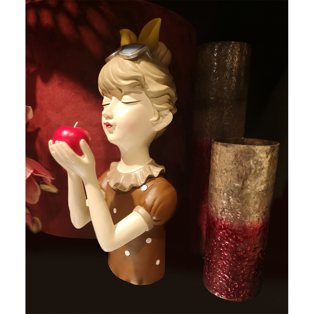 TRAVEL GIRL 7 ΔΙΑΚΟΣΜΗΤΙΚΗ ΦΙΓΟΥΡΑ 18x14x34cm POLYRESIN ΠΟΛΥΧΡΩΜΟ