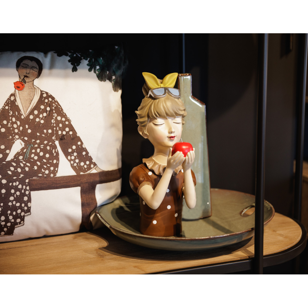 TRAVEL GIRL 7 ΔΙΑΚΟΣΜΗΤΙΚΗ ΦΙΓΟΥΡΑ 18x14x34cm POLYRESIN ΠΟΛΥΧΡΩΜΟ