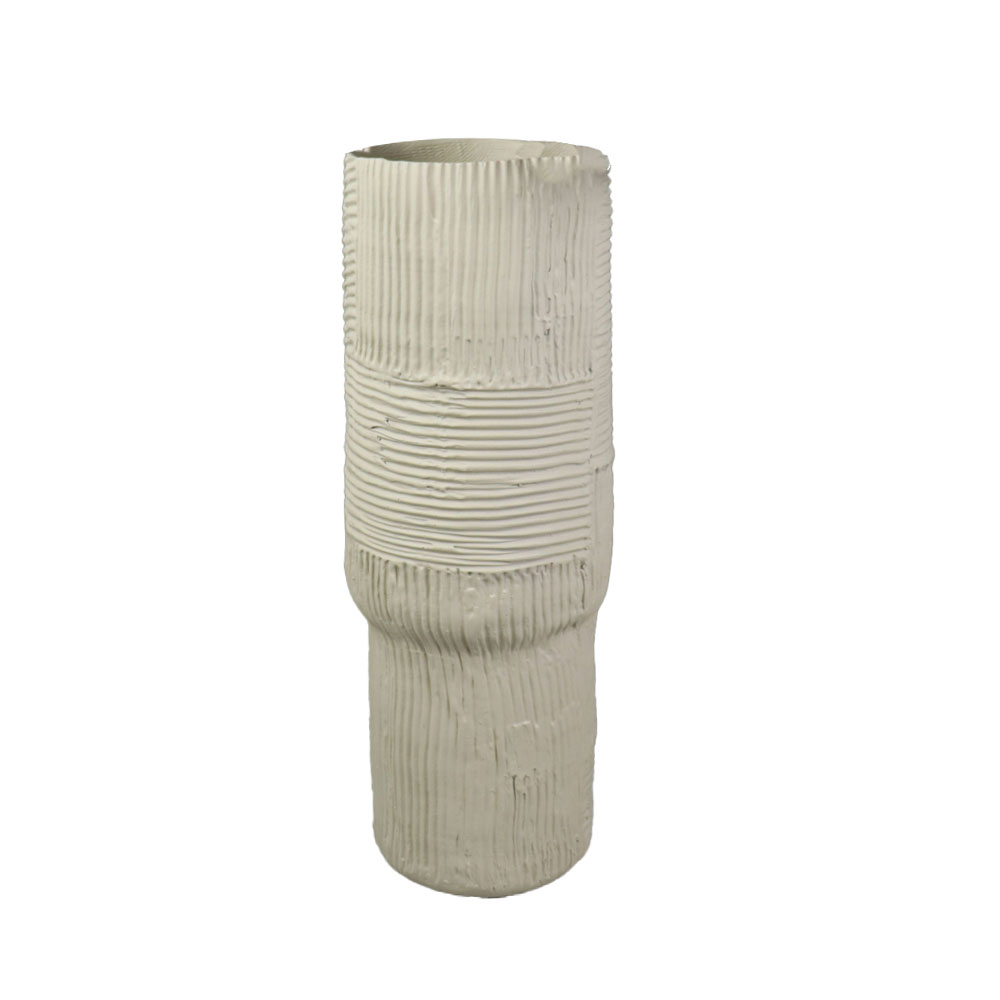 KYLMA ΔΙΑΚΟΣΜΗΤΙΚΟ ΒΑΖΟ 14x14x40cm POLYRESIN ΜΠΕΖ