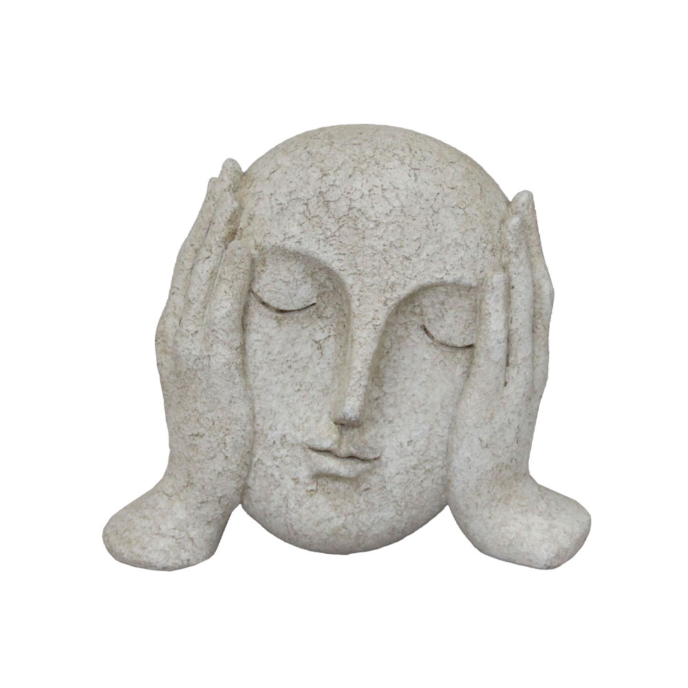 THINK ΔΙΑΚΟΣΜΗΤΙΚΟ ΠΡΟΣΩΠΟ 20x8x16cm POLYRESIN OFF WHITE