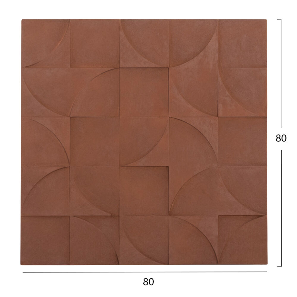 ΠΙΝΑΚΑΣ ΤΕΤΡΑΓΩΝΟΣ FB94524 MDF ΣΕ ΚΑΦΕ ΧΡΩΜΑ 80x5(πάχος)x80Υεκ.