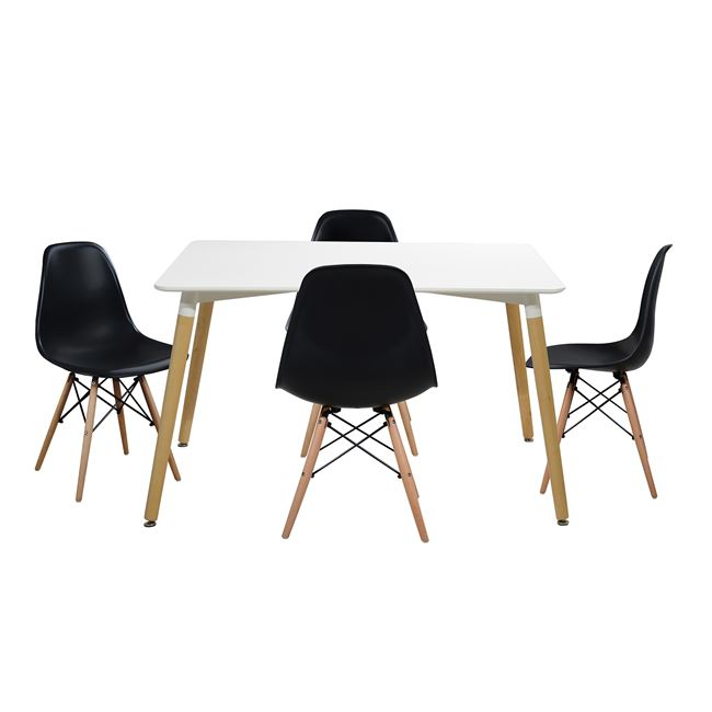 ΣΕΤ ΤΡΑΠΕΖΑΡΙΑ 5Τ ΤΡΑΠΕΖΙ 120x80x73 cm ΜΑΥΡΕΣ FB910080.02