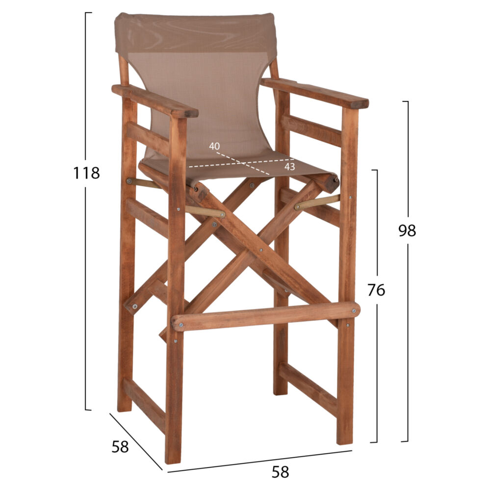 ΣΚΑΜΠΟ ΣΚΗΝΟΘΕΤΗ ΚΑΡΥΔΙ ΜΕ TEXTILENE ΜΟΚΑ FB910374.04 58x58x118Yεκ.