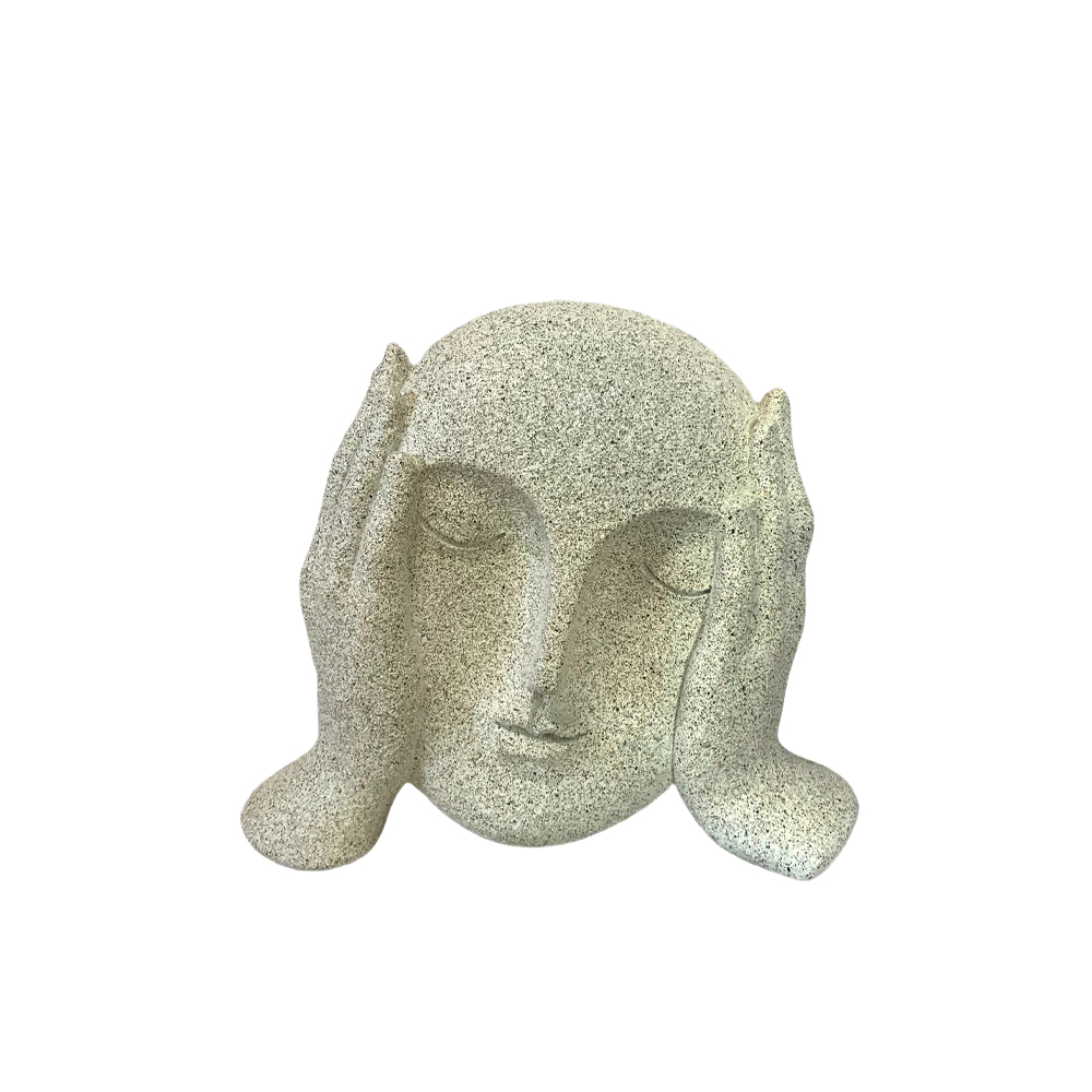 THINK ΔΙΑΚΟΣΜΗΤΙΚΟ ΠΡΟΣΩΠΟ 20x8x16cm POLYRESIN OFF WHITE