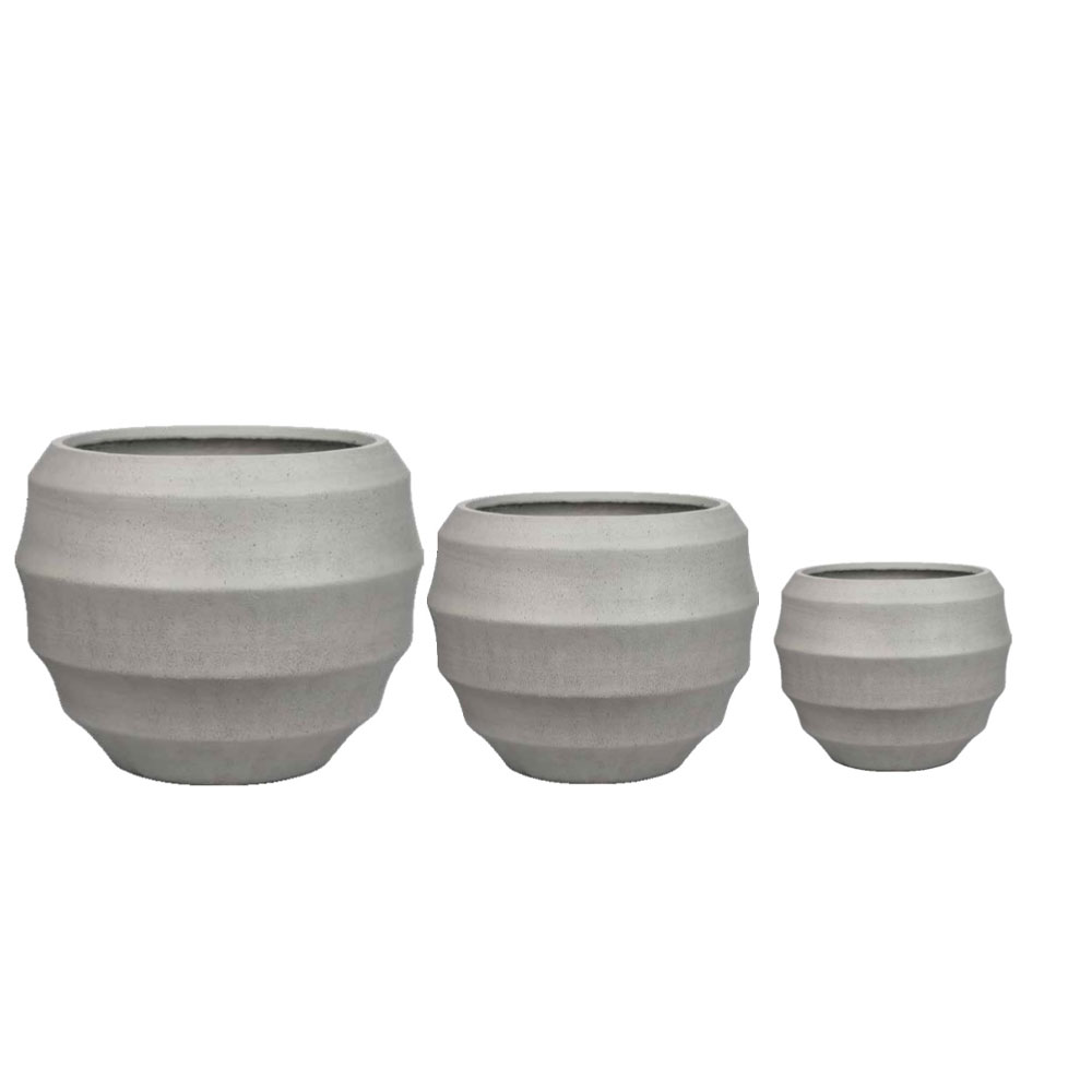 FLORRA ΚΑΣΠΩ SET 3ΤΜΧ 54x54x48cm MgO ΓΚΡΙ