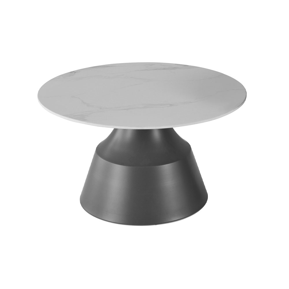 KAIA COFFEE TABLE SET 2ΤΕΜ ΛΕΥΚΟ ΜΑΥΡΟ 70x70x40cm