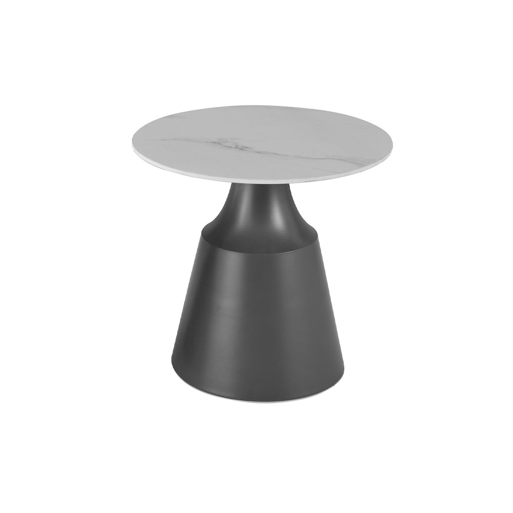 KAIA COFFEE TABLE SET 2ΤΕΜ ΛΕΥΚΟ ΜΑΥΡΟ 70x70x40cm